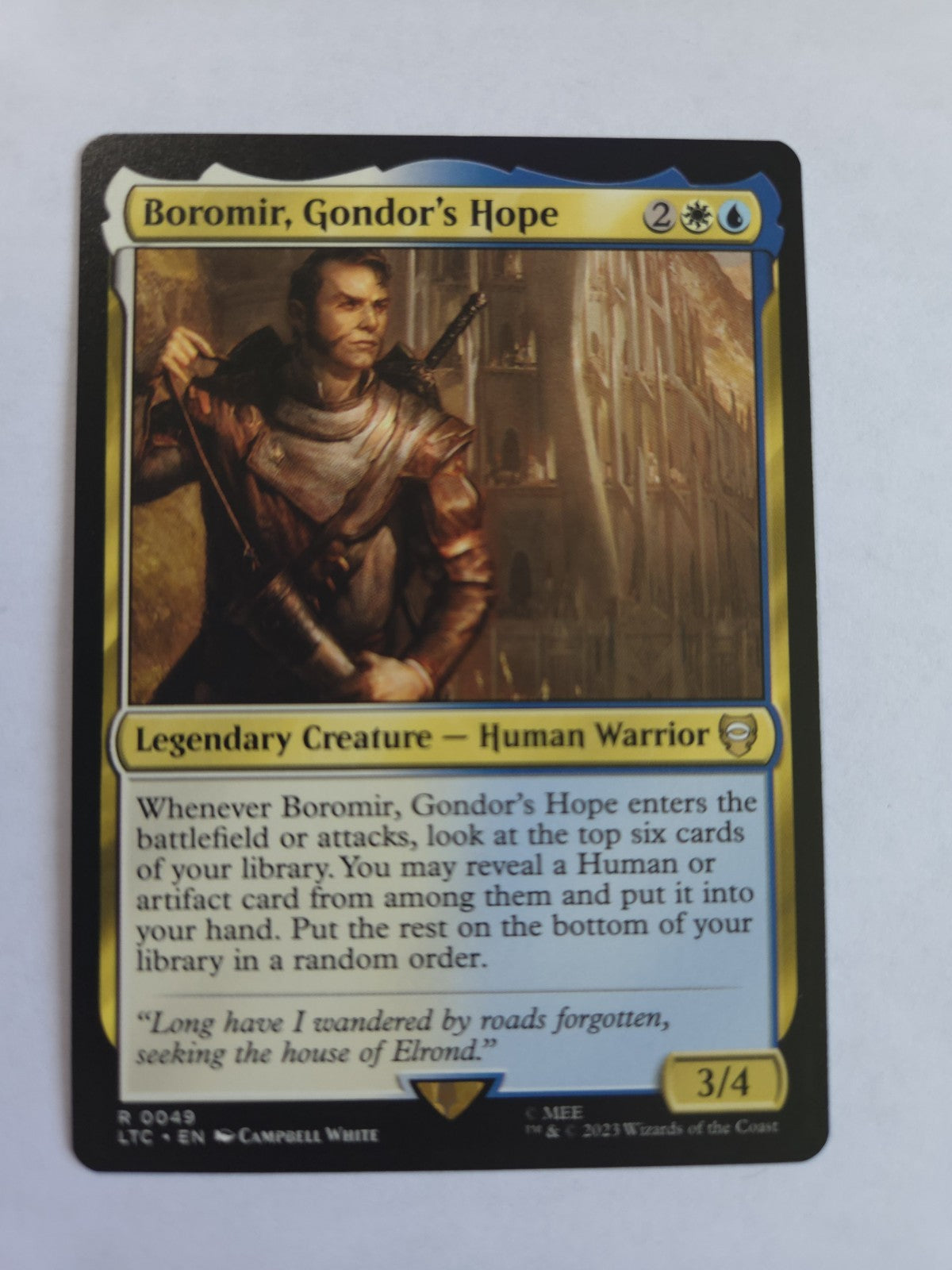 MTG - Boromir, Gondor's Hope Commander: the Lord of the Rings: Tales of Middle-E