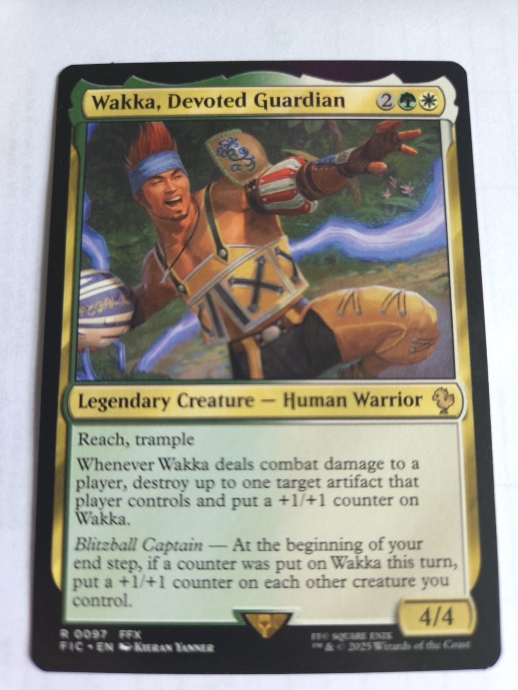 MTG - Wakka, Devoted Guardian - Commander: Final Fantasy - Regular - R - 0097 - 
