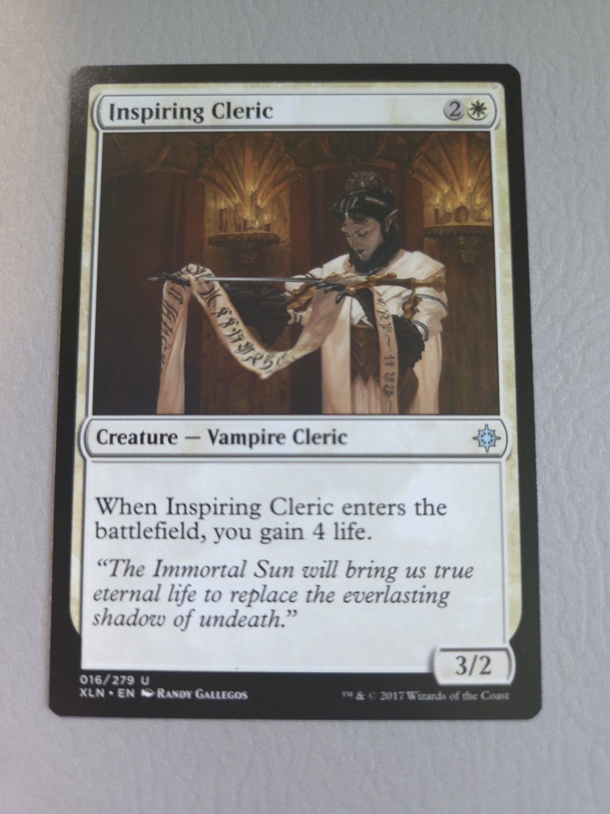 MTG - Inspiring Cleric - Ixalan - Regular - U - 16 - NM