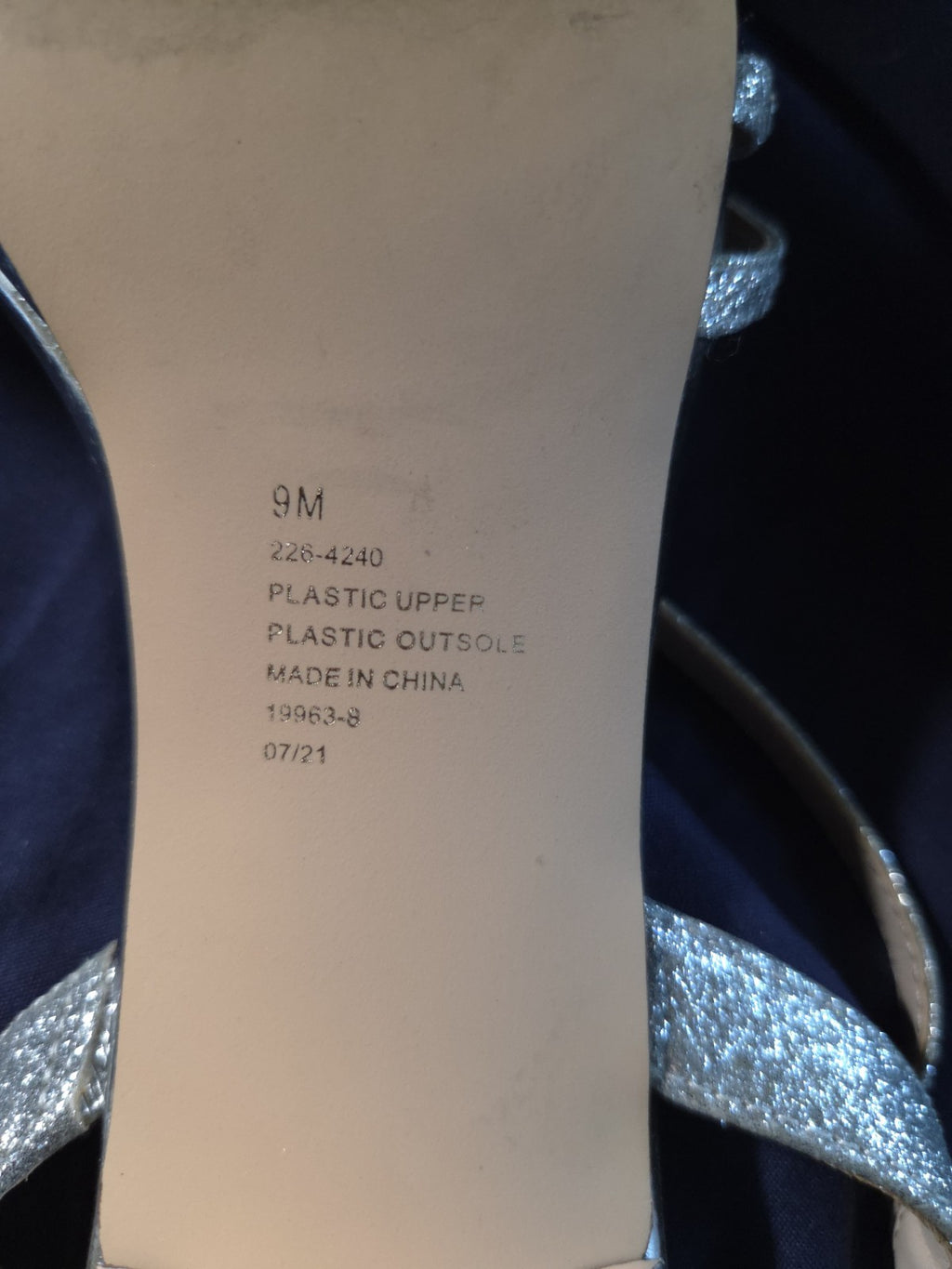 I.Miller Vintage Nalda Silver Size 9M  Open Toe Heels