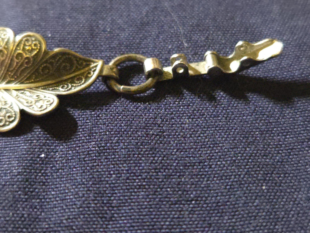 Vintage Estate Jewelry Sterling Silver Leaf Bracelet 7" 0.5 Oz. 925 Silver