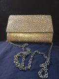 Jessica Mclintock Vintage Glitter/Sequins Clutch Purse With Detachable Chain
