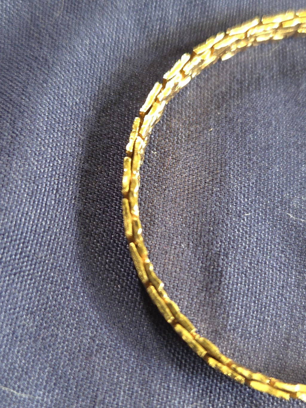 Vintage Estate Jewelry - Monet Goldtone Herringbone 24" Chain Necklace 
