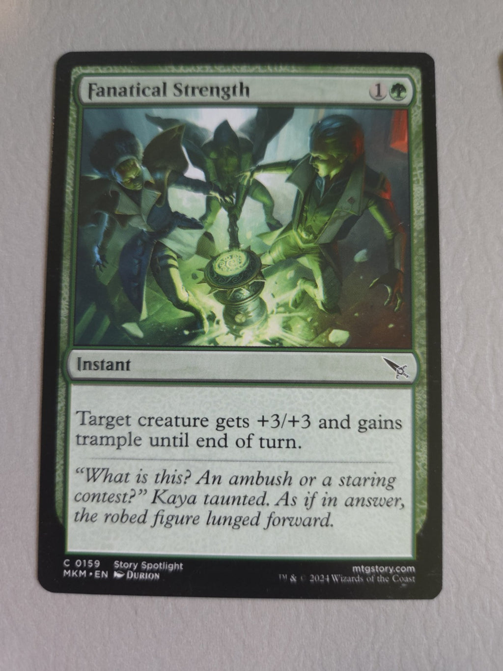 MTG - Fanatical Strength - Murders at Karlov Manor - Regular - C - 159 - NM