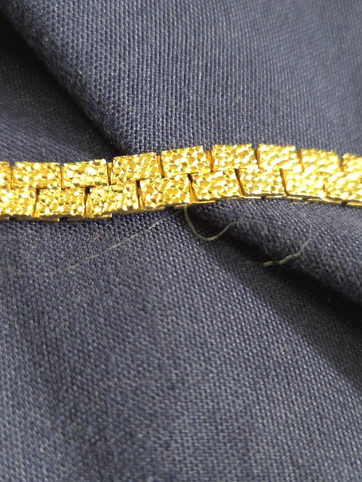 Vintage Estate Jewelry - Monet Goldtone Herringbone 24" Chain Necklace 