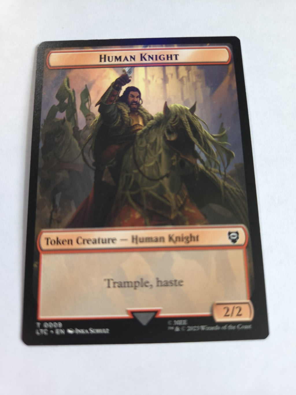 Human   Human Knight Double-Sided Token Commander: the Lord of the Rings: Tales