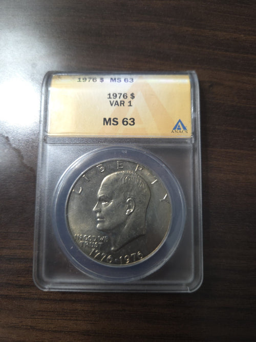 1976-P - TYPE 1 - Eisenhower Bicentennial "Ike Silver Dollar" - Bold Lettering