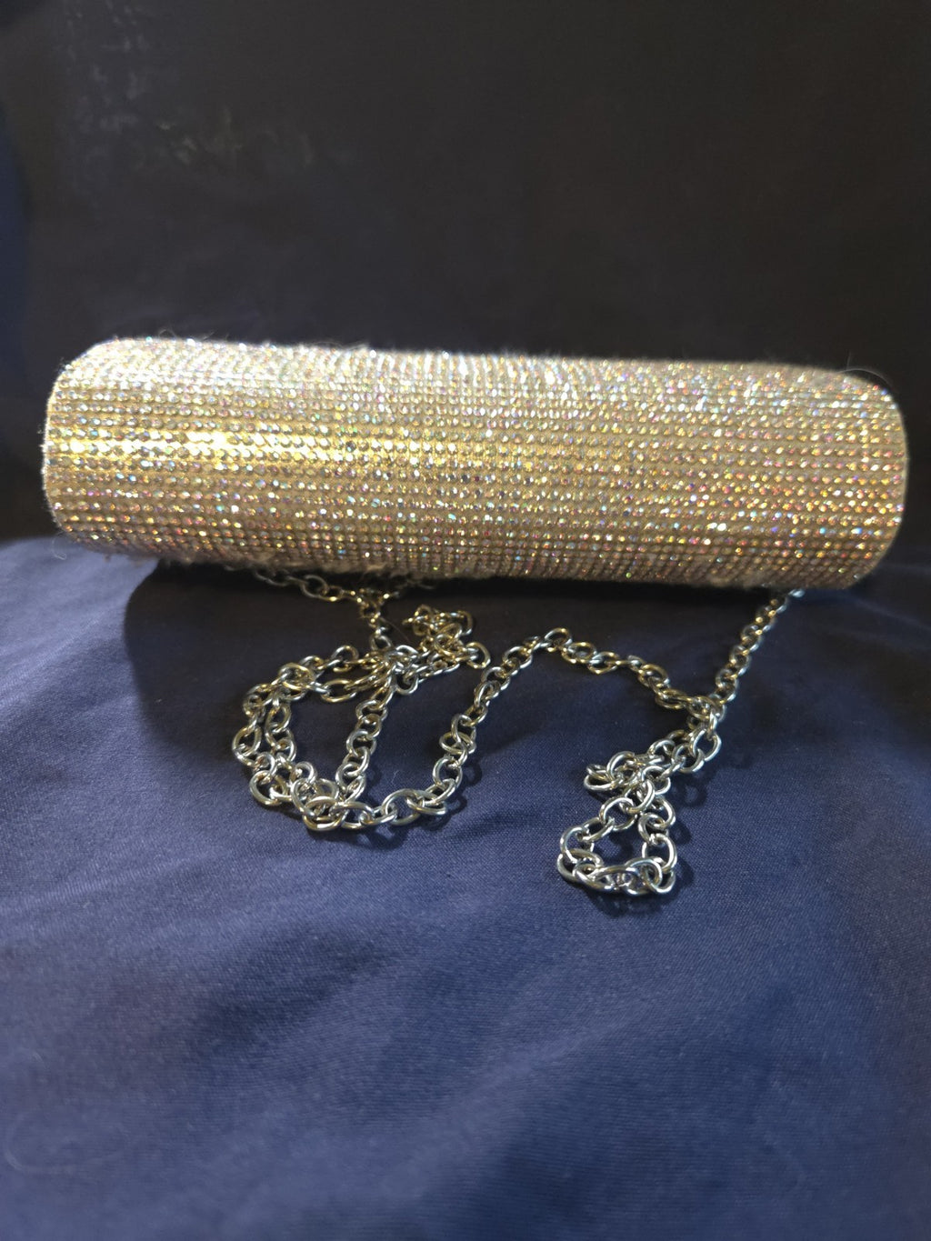 Jessica Mclintock Vintage Glitter/Sequins Clutch Purse With Detachable Chain