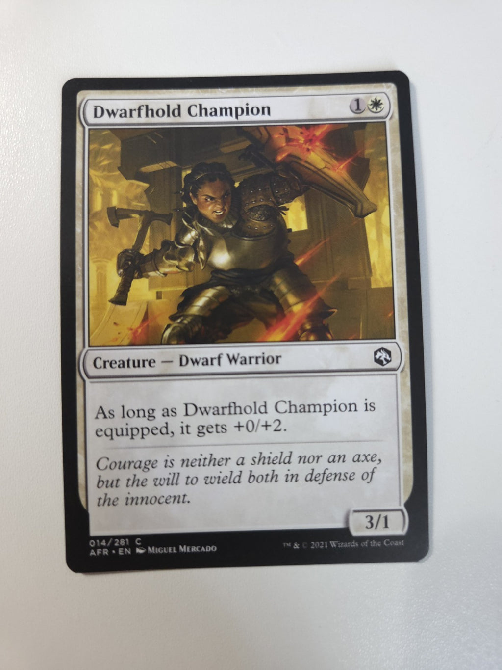 MTG - Dwarfhold Champion - Adventures in the Forgotten Realms - Regular - C - 14