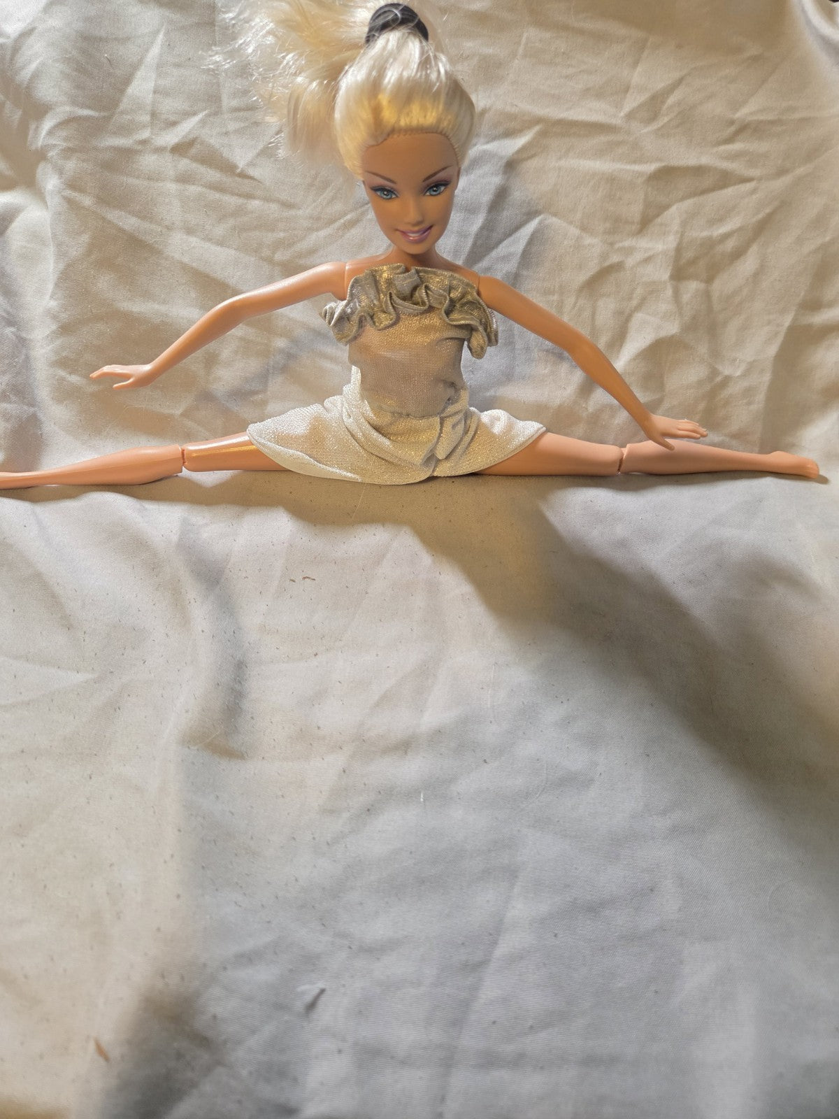 1998 Barbie Doll In A Silver Cocktail Dress Look City Shine