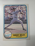 MLB - 1981 Fleer - Bob Welch - #120 "Robert" on Back - LOS ANGELES DODGERS - NM