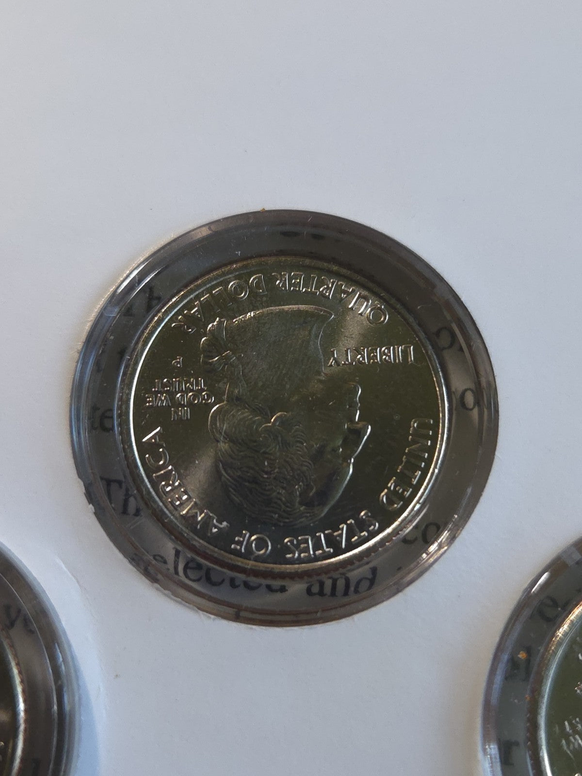 The Colorized State Quarter Collection (1999 NJ, GA, CT and 2000 MA, MD) UNCIRC