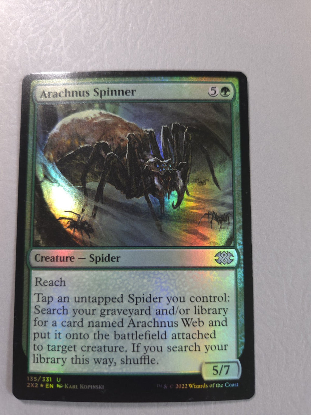 MRG - Arachnus Spinner - Double Masters 2022 - Foil - U - 135 - NM