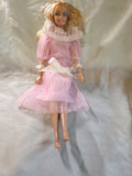 vintage 1984 Mattel Barbie Heart Family Mom doll wearing her original pink gown