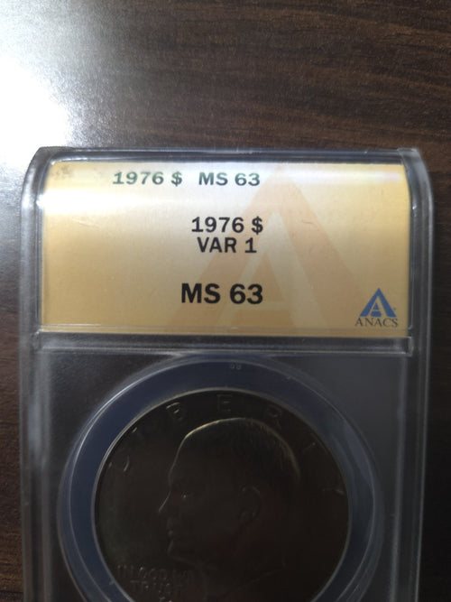 1976-P - TYPE 1 - Eisenhower Bicentennial "Ike Silver Dollar" - Bold Lettering