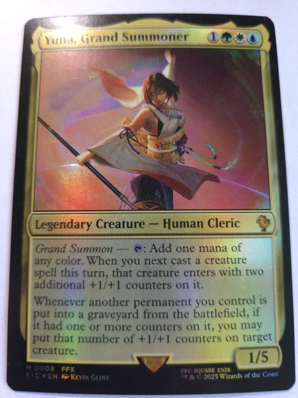 MTG - Yuna, Grand Summoner - Commander: Final Fantasy - Foil - M - 0008 - NM