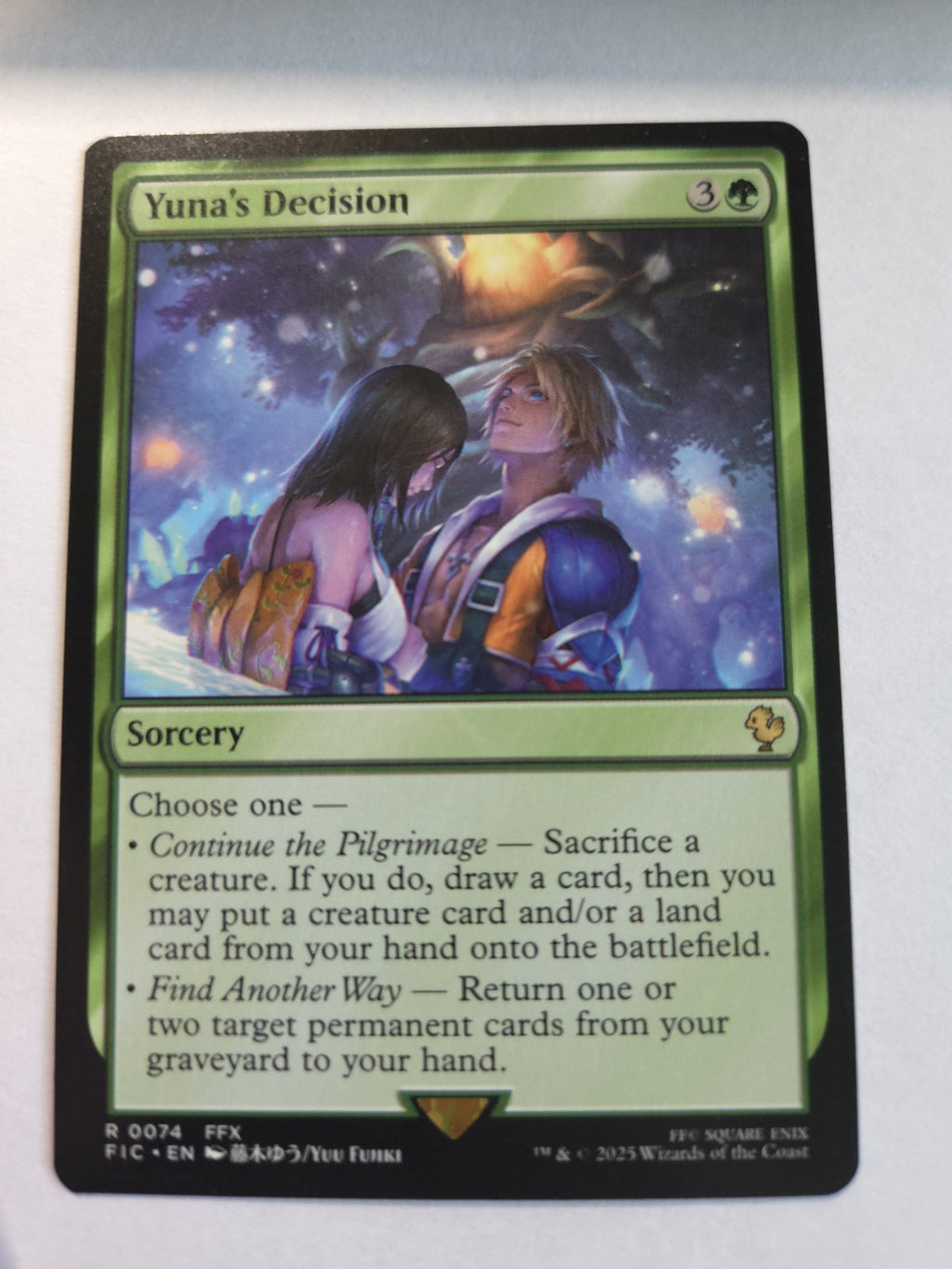 MTG - Yuna's Decision - Commander: Final Fantasy - Regular - R 0074 - NM