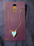Luxe By Claire's 18KT Gold Played Heart Pendant And Necklace - NOS