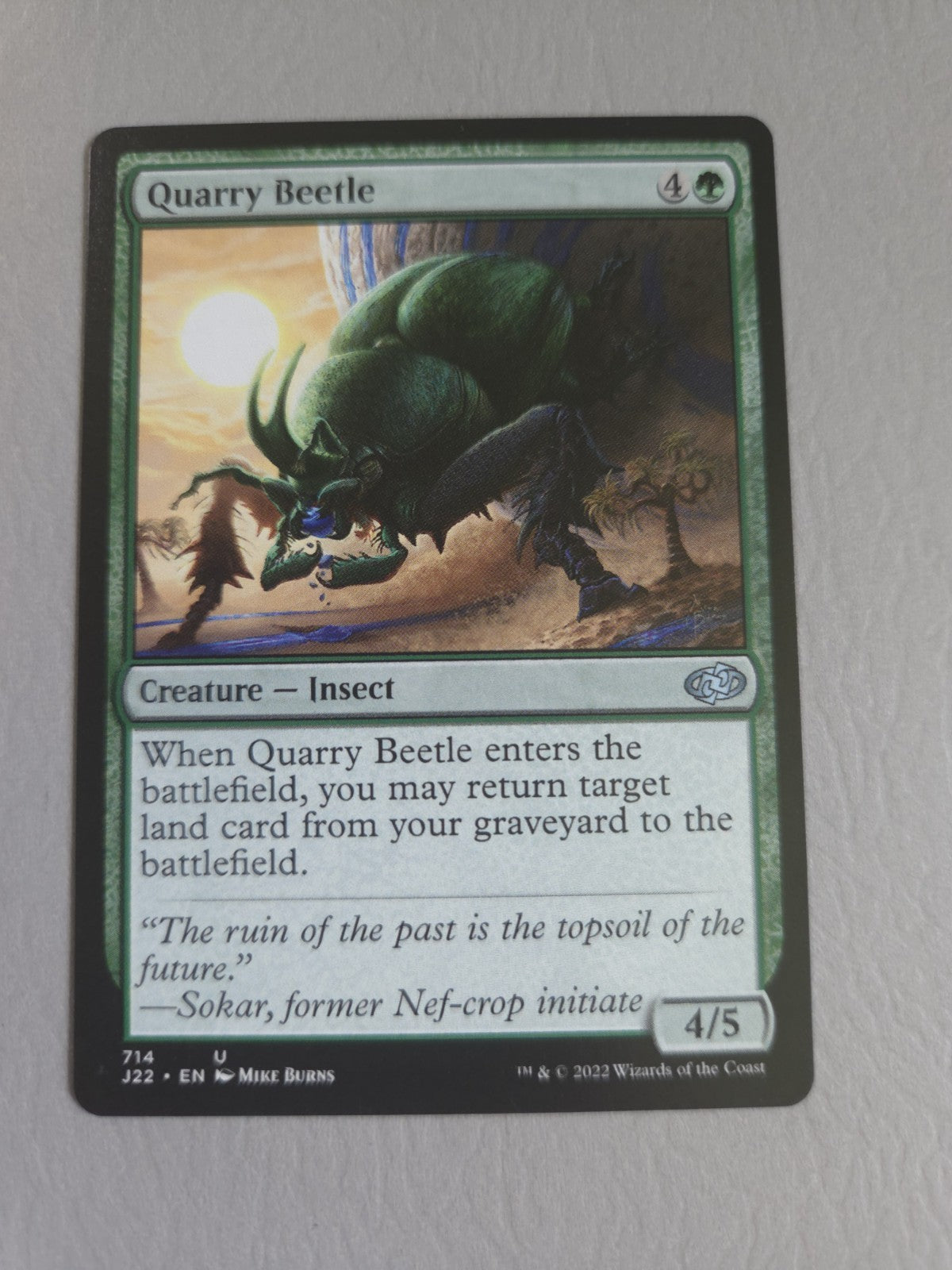 Mtg - Quarry Beetle - Jumpstart 2022 - Regular - U - 714 - NM
