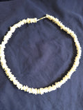 Vintage Puka Shell Necklace Hawaiian Choker Surfer Genuine Tiger Shell 15.5”