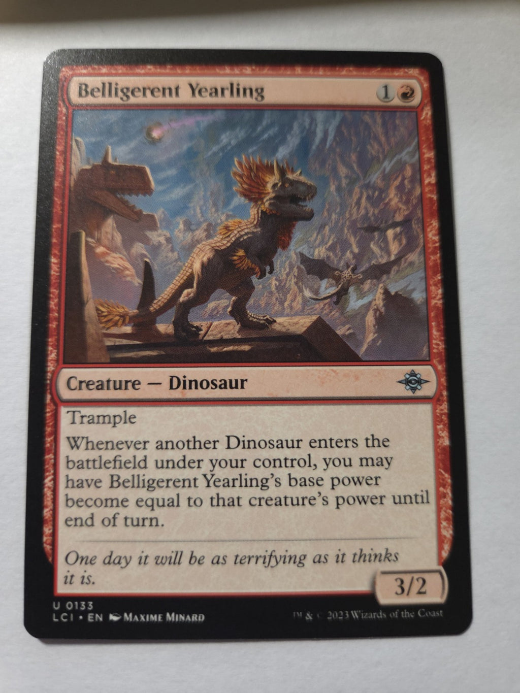 MTG - Belligerent Yearling - The Lost Caverns of Ixalan - Regular - U - 0133 -NM