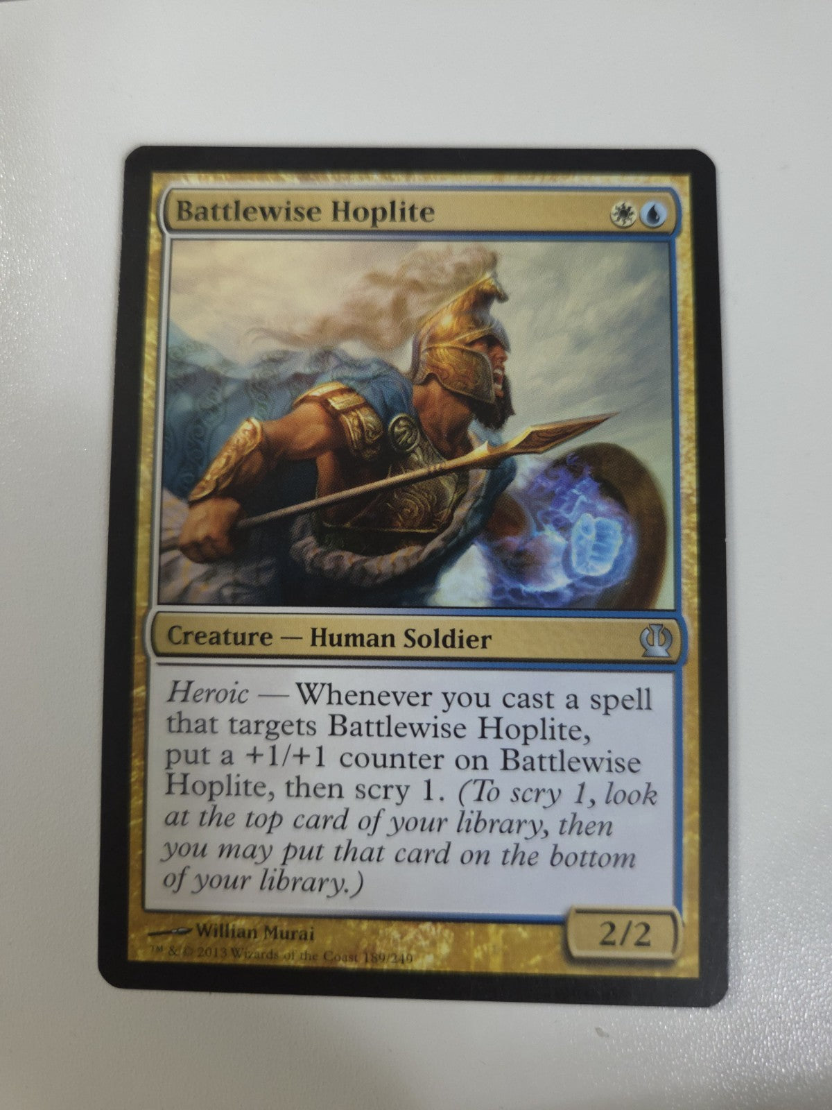 MTG - Battlewise Hoplite - Theros - Regular - U - 189 - NM