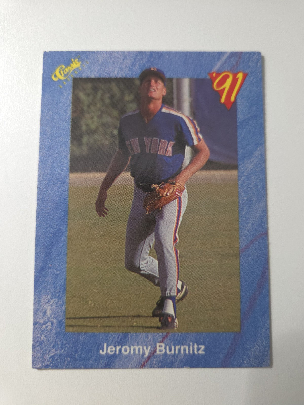 1991 Classic Update Blue Travel Edition - Jeromy Burnitz #T4 (RC)