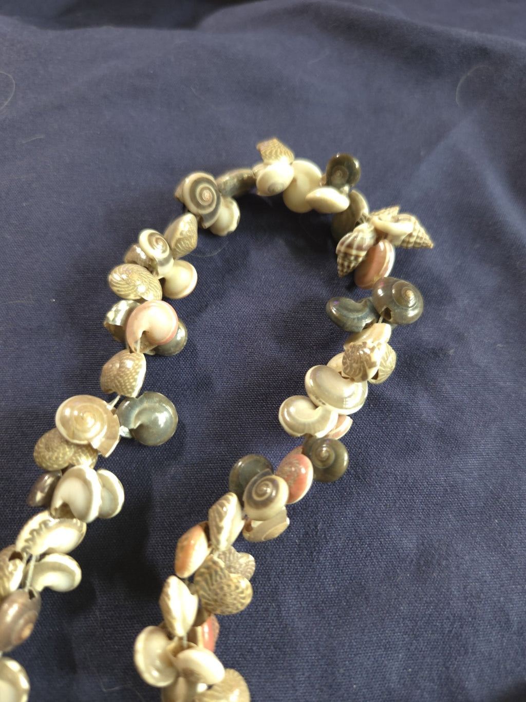 Vintage Estate Jewelry - Seashell Necklace 36" Pullover Mini Conch Shells