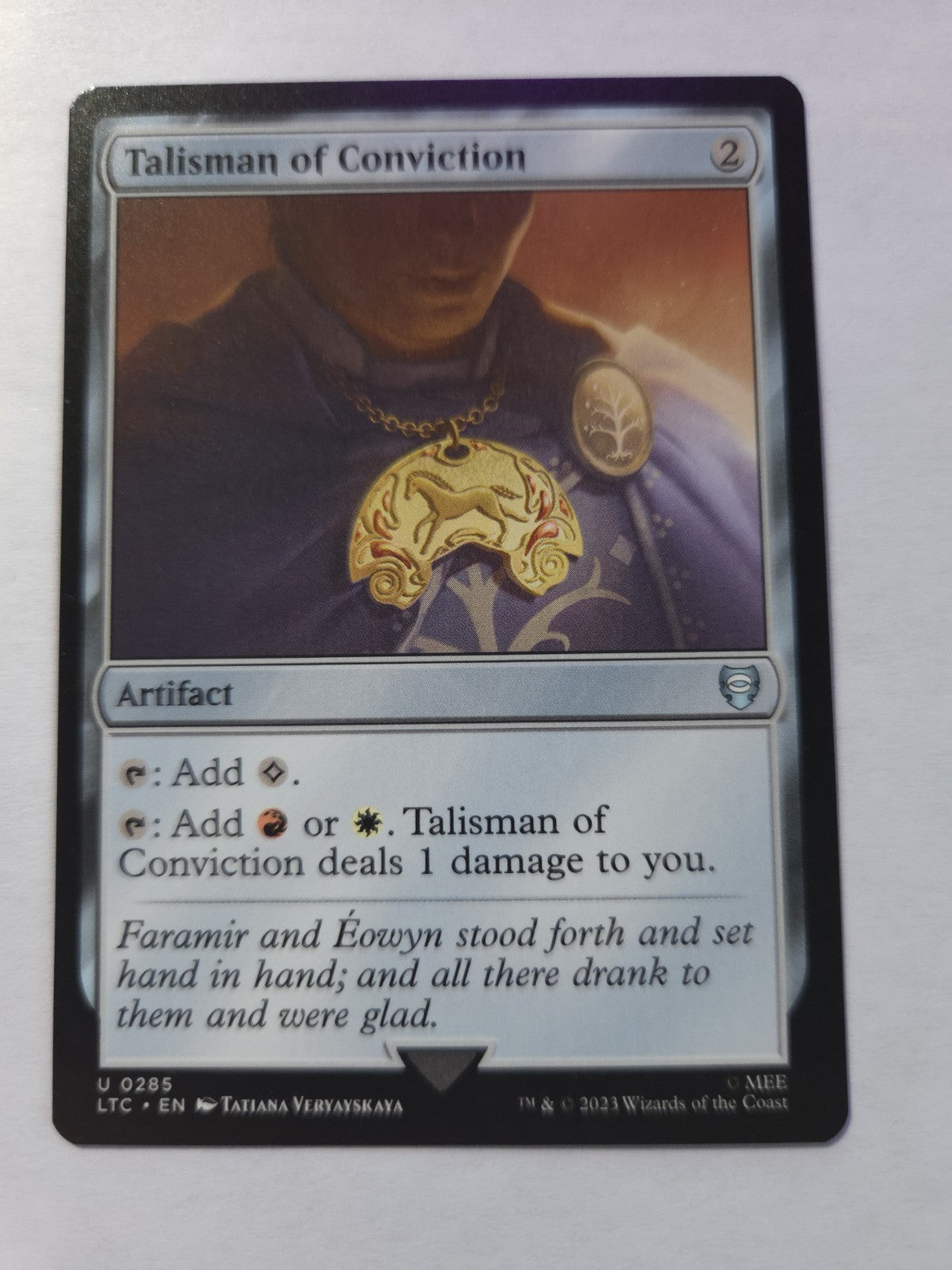 MTG - Talisman of Conviction Commander: the Lord of the Rings: Tales of...