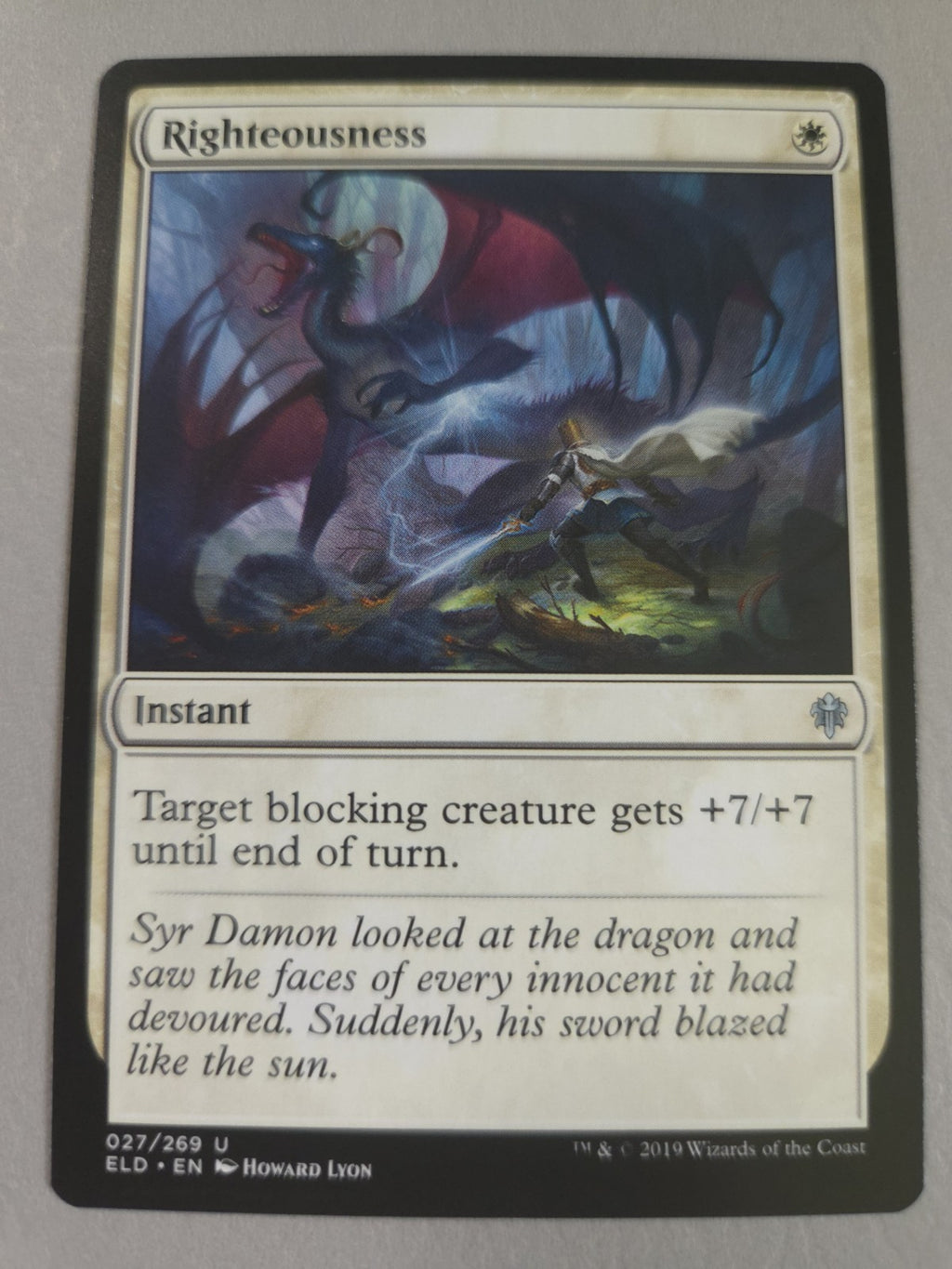 MTG - Righteousness - Throne of Eldraine - Regular - U - 27 - NM