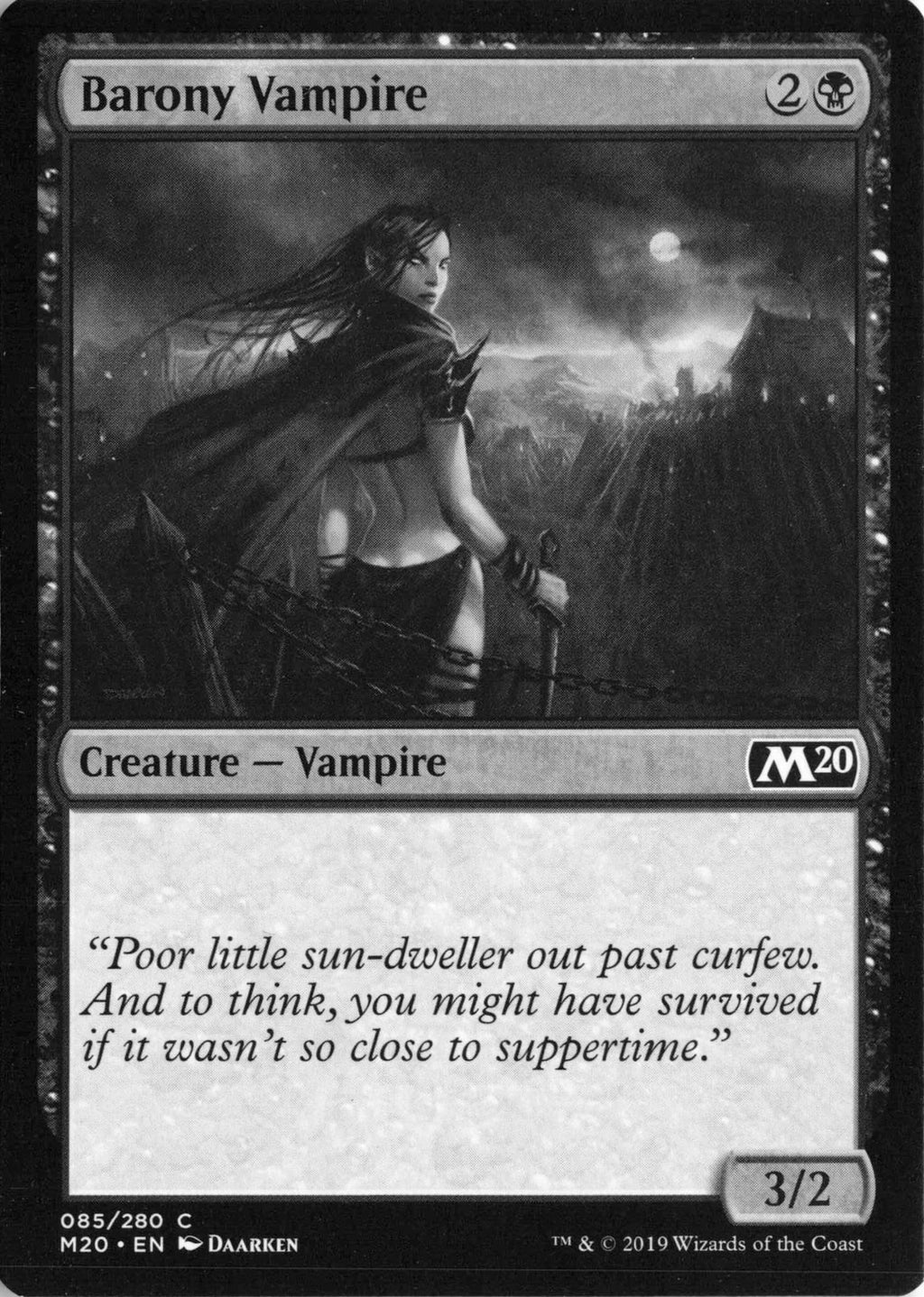 MTG - Barony Vampire - Core Set 2020 - Regular - C - 85 - MTG