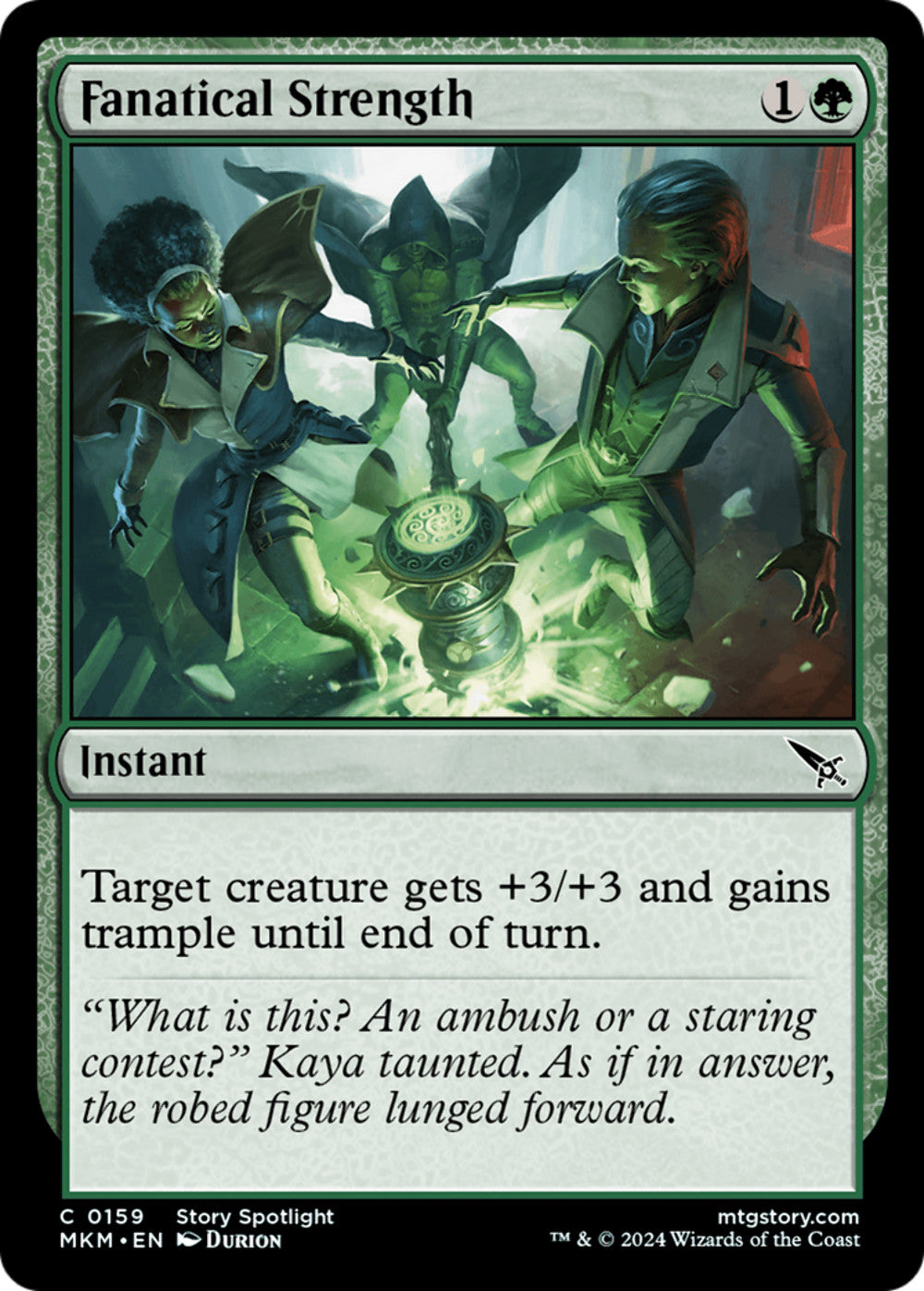 MTG - Fanatical Strength - Murders at Karlov Manor - Regular - C - 159 - NM