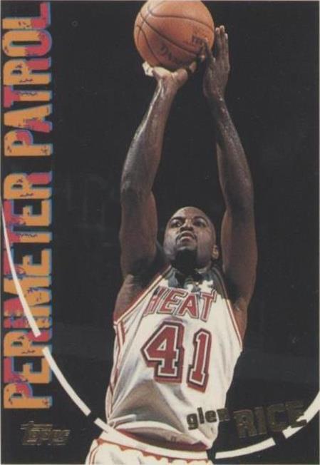NBA - Glen Rice - 1994-95 Topps - #207 - Premier Patrol - Miami Heat - NM