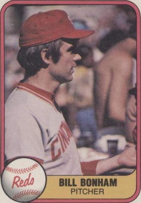 MLB - 1981 Fleer - Bill Bonham - #215 - No Finger on Back - Cincinnati Reds - NM