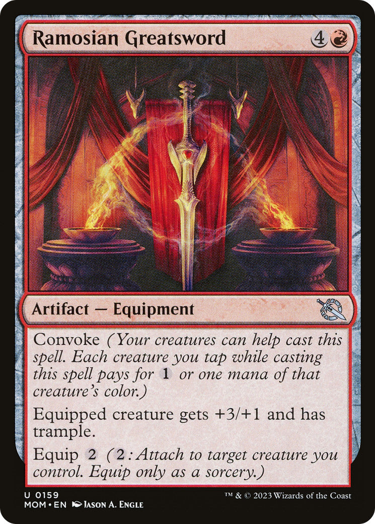 MTG - Ramosian Greatsword - March of the Machine - Regular - U - 159 - NM