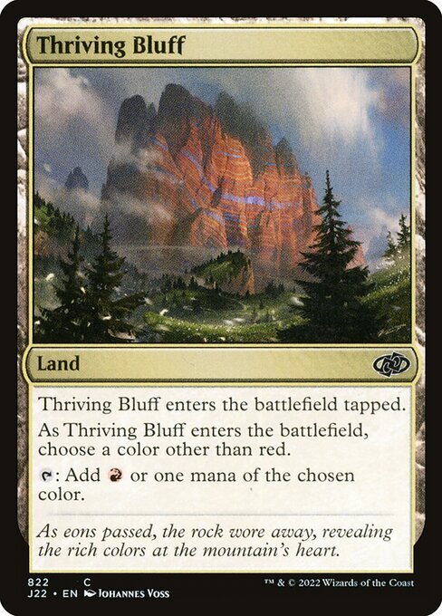 MTG - Thriving Bluff - Jumpstart 2022 - Regular - C - 822 - NM