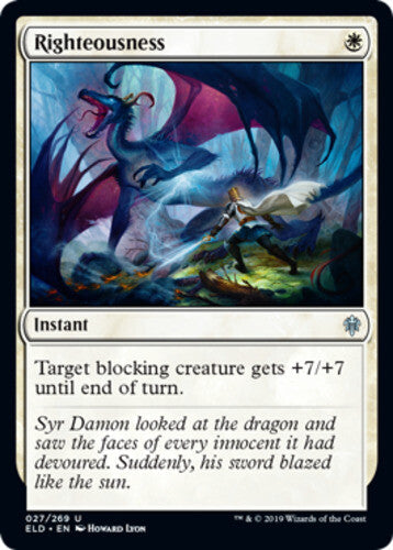 MTG - Righteousness - Throne of Eldraine - Regular - U - 27 - NM