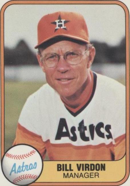 MLB - 1981 Fleer - Bill Virdon - #61 - Houston Astros - NM