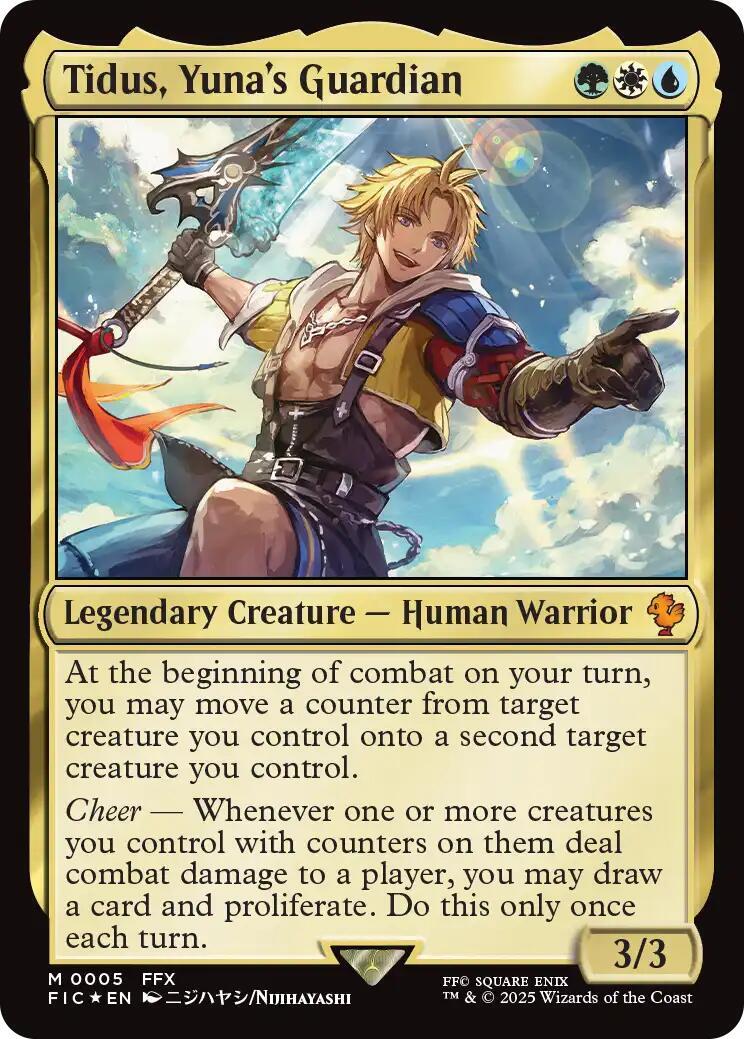 MTG - Tidus, Yuna's Guardian - Commander: Final Fantasy - Foil - M - 0005 - NM