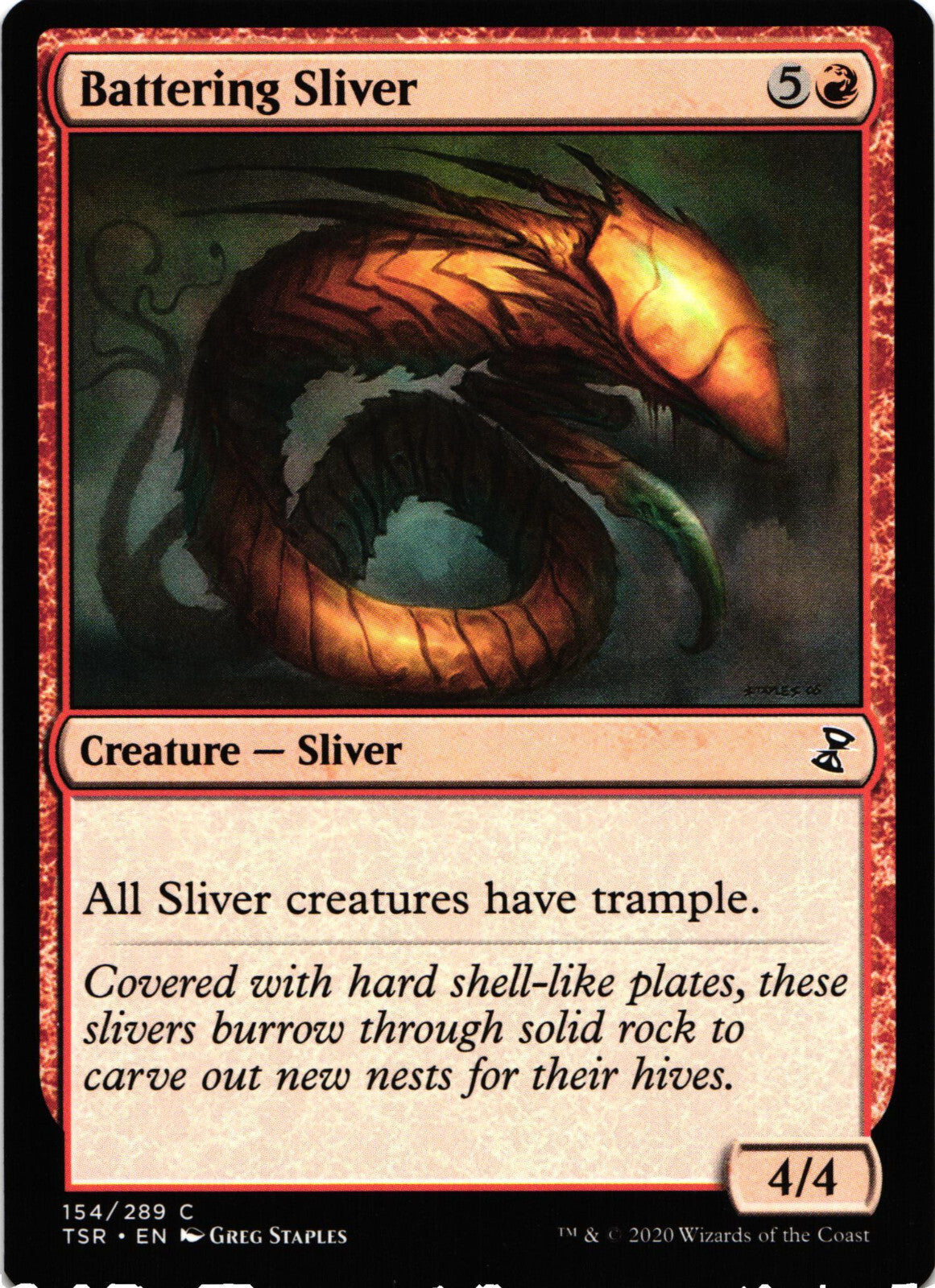 MTG - Battering Sliver - Time Spiral Remastered - Regular - C - 154 - NM