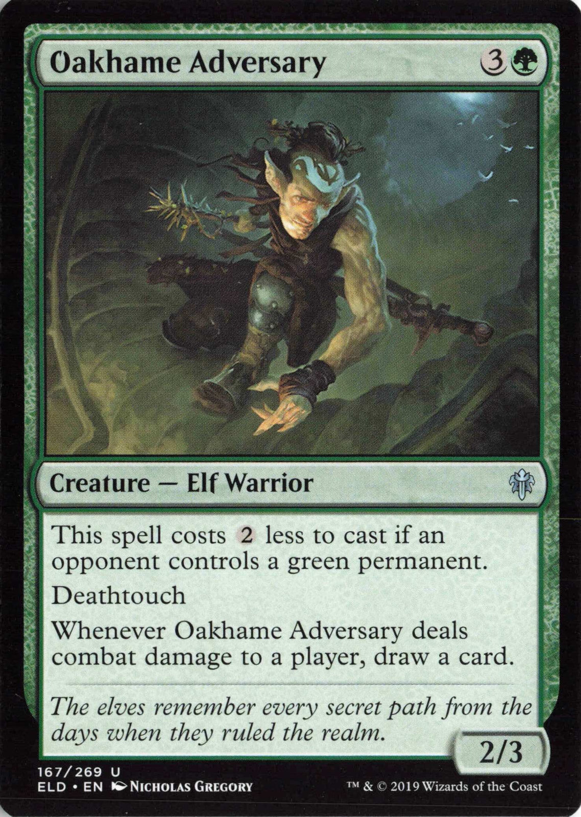 MTG - Oakhame Adversary - Throne of Eldraine - Regular - U - 167 - NM