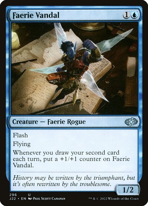 MTG - Faerie Vandal - Jumpstart 2022 - Regular - U - 296 - NM