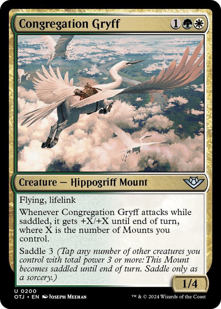 MTG - Congregation Gryff - Outlaws of Thunder Junction - Regular - U - 200 - NM