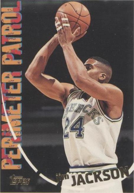 NBA - Jim Jackson - 1994-95 Topps - #303 - Perimeter Patrol - Dallas Mavericks -