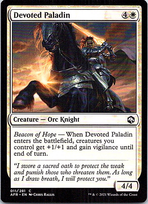 MTG - Devoted Paladin - Adventures in the Forgotten Realms - Regular - C - 11 - 