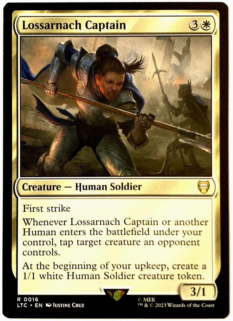 MTG - Lossarnach Captain Commander: the Lord of the Rings: Tales of Middle-Earth