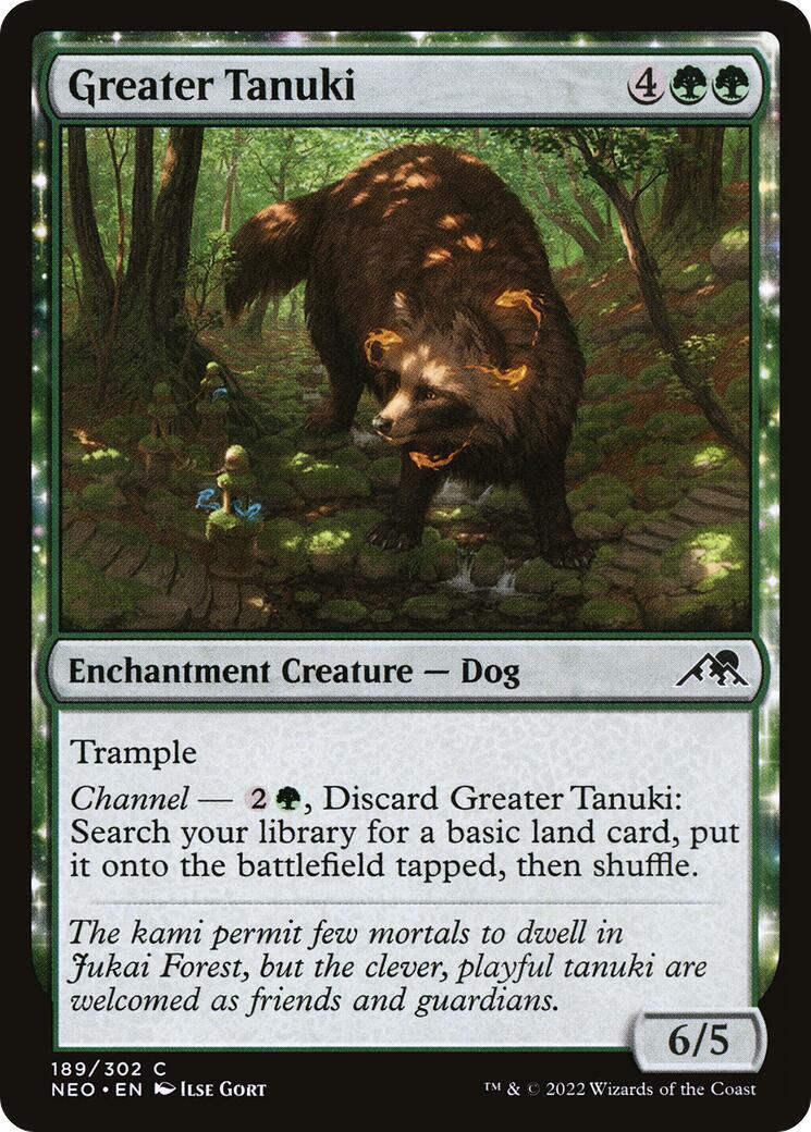 MTG - Greater Tanuki - Kamigawa: Neon Dynasty - Regular - C - 189 - NM
