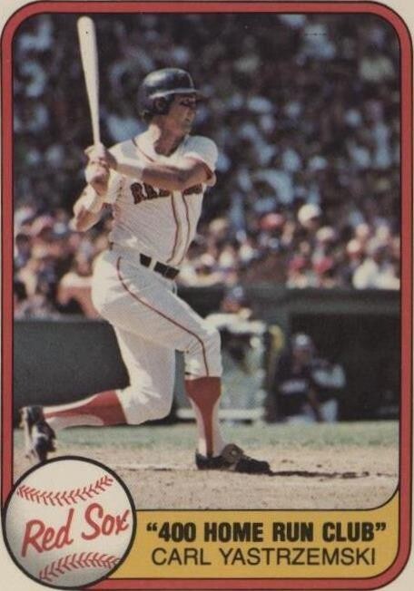 MLB -1981 Fleer - Carl Yastrzemski - #638 - 400 Home Run Club - Boston Red Sox 
