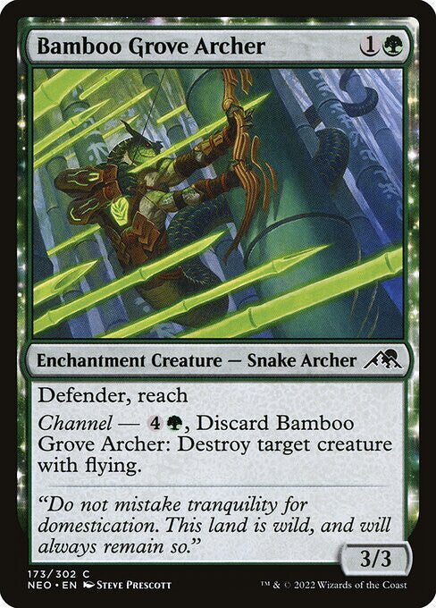 MTG - Bamboo Grove Archer - Kamigawa: Neon Dynasty - Regular - C - 173 - NM