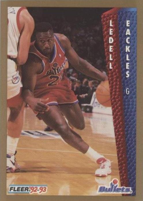 NBA - Ledell Eackles - 1992-93 Fleer -  #230 - Washington Bullets - EX
